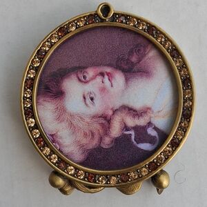 Jay Strongwater Mini Photo Frame W/ Gem Stones Circular
